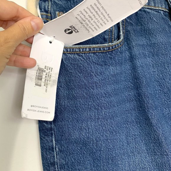 NWT BOYISH The‎ Darcy Rigid Pop Crop Jeans In The Searchers Sz 30 - Picture 4 of 13